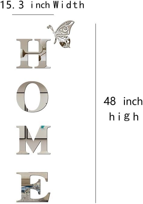 41ZEfgtkTSL._AC_ Home Wall Decor Letter Signs Acrylic Mirror - Image 7