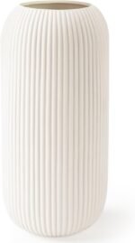 White Ceramic Vase for Flowers