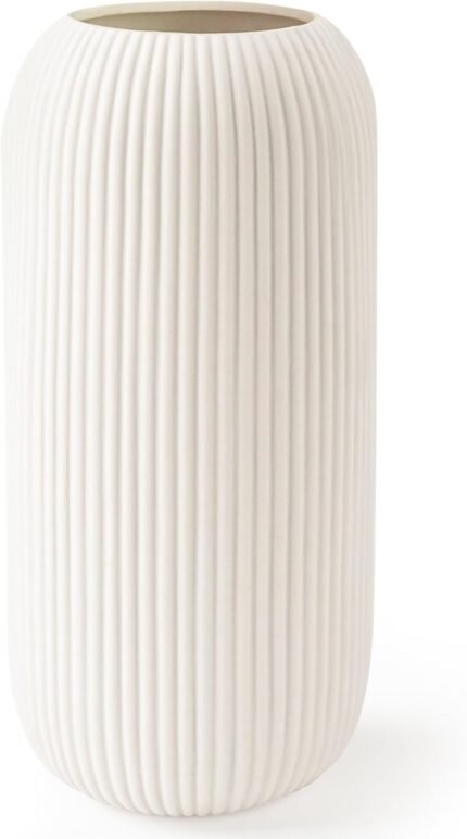 White Ceramic Vase for Flowers