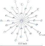 ZEXUIRU 3 Set Silver Metal Jeweled Wall Art - Image 3