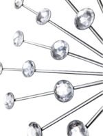 ZEXUIRU 3 Set Silver Metal Jeweled Wall Art - Image 2