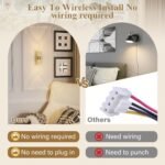 camuucci Battery Operated Gold Wall Sconces - Image 6