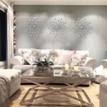 ZEXUIRU 3 Set Silver Metal Jeweled Wall Art - Image 4