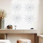ZEXUIRU 3 Set Silver Metal Jeweled Wall Art - Image 5