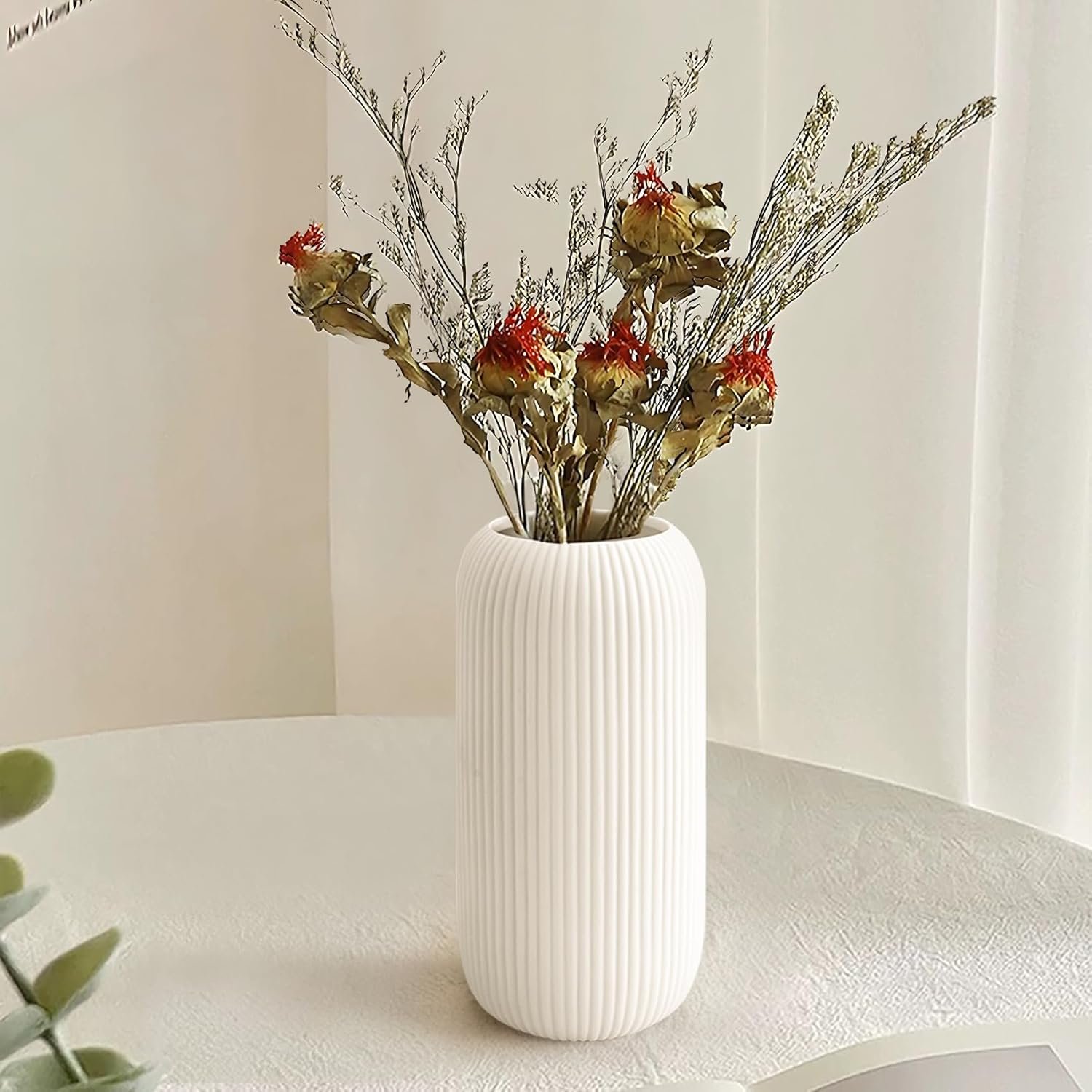 71aOj+nUGKL._AC_SL1500_ White Ceramic Vase for Flowers - Image 6