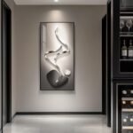 Large Framed Modern Abstract Vertical Wall Art for Living Room - Image 6