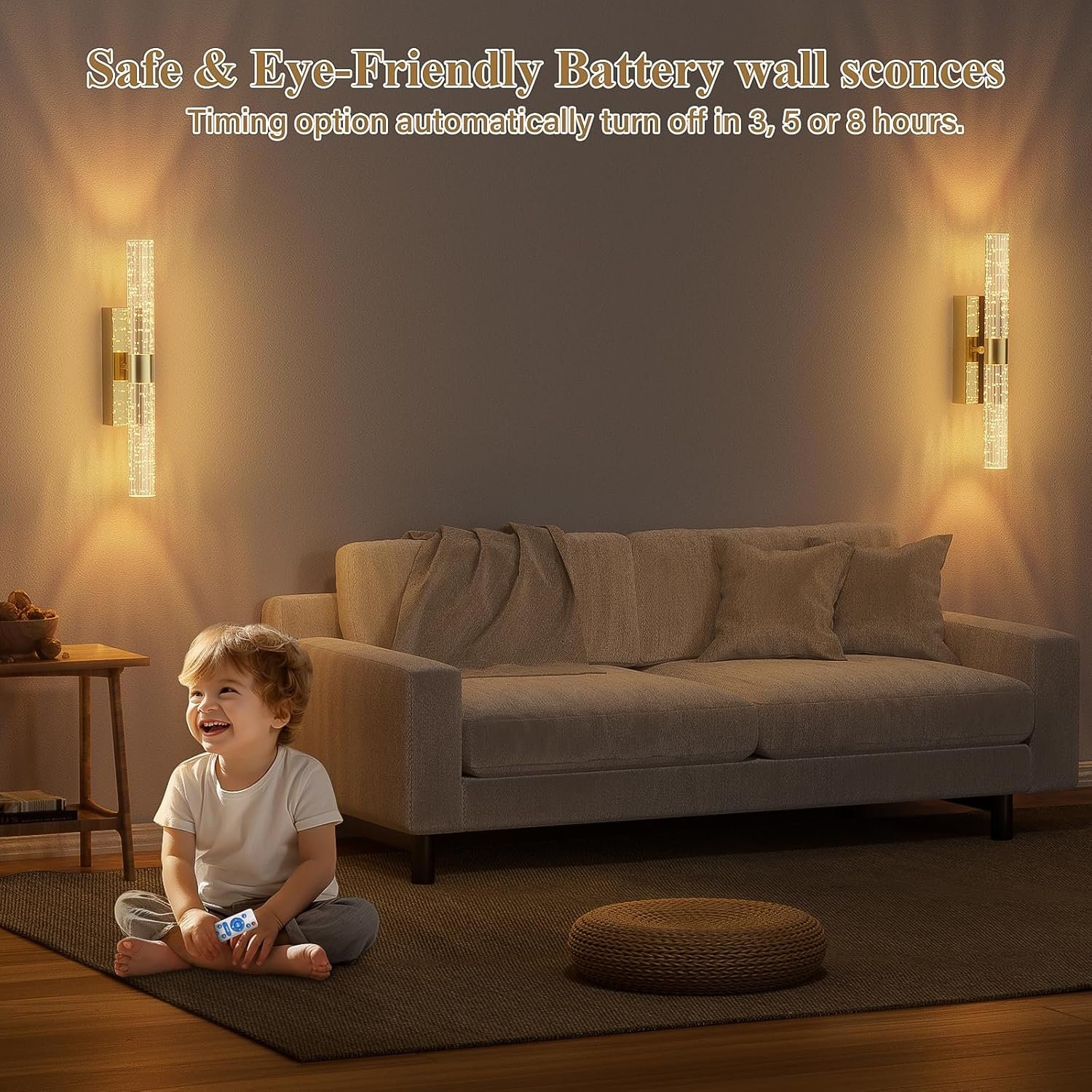 81VzGTvYFsL._AC_SL1500_ camuucci Battery Operated Gold Wall Sconces - Image 2