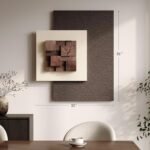 3D Wood Textured Large Neutral Abstract Wall Art - Image 5