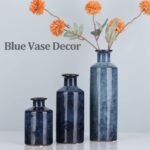 Blue Ceramic Vase Set - Image 2