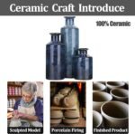 Blue Ceramic Vase Set - Image 6