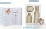 CEMABT Beige Ceramic vase Set-3 Small Flower vases for Decor24 - Image 6