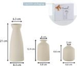CEMABT Beige Ceramic vase Set-3 Small Flower vases for Decor24 - Image 7