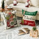 AVOIN colorlife Merry Christmas Tree Snowman Truck Throw Pillow Covers - Image 5