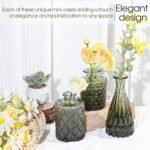 12pcs Green Glass Bud Vases Set - Image 2